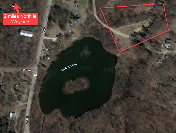 Dixie Dance Hall - Aerial View Of Doans Lake (newer photo)